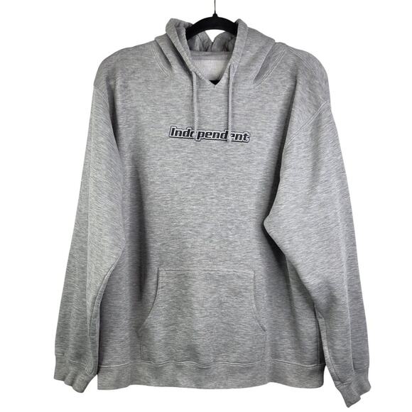 Vintage Independent Truck Co Y2K Gray Cross Logo Hoodie Sweatshirt L/XL - Picture 3 of 14